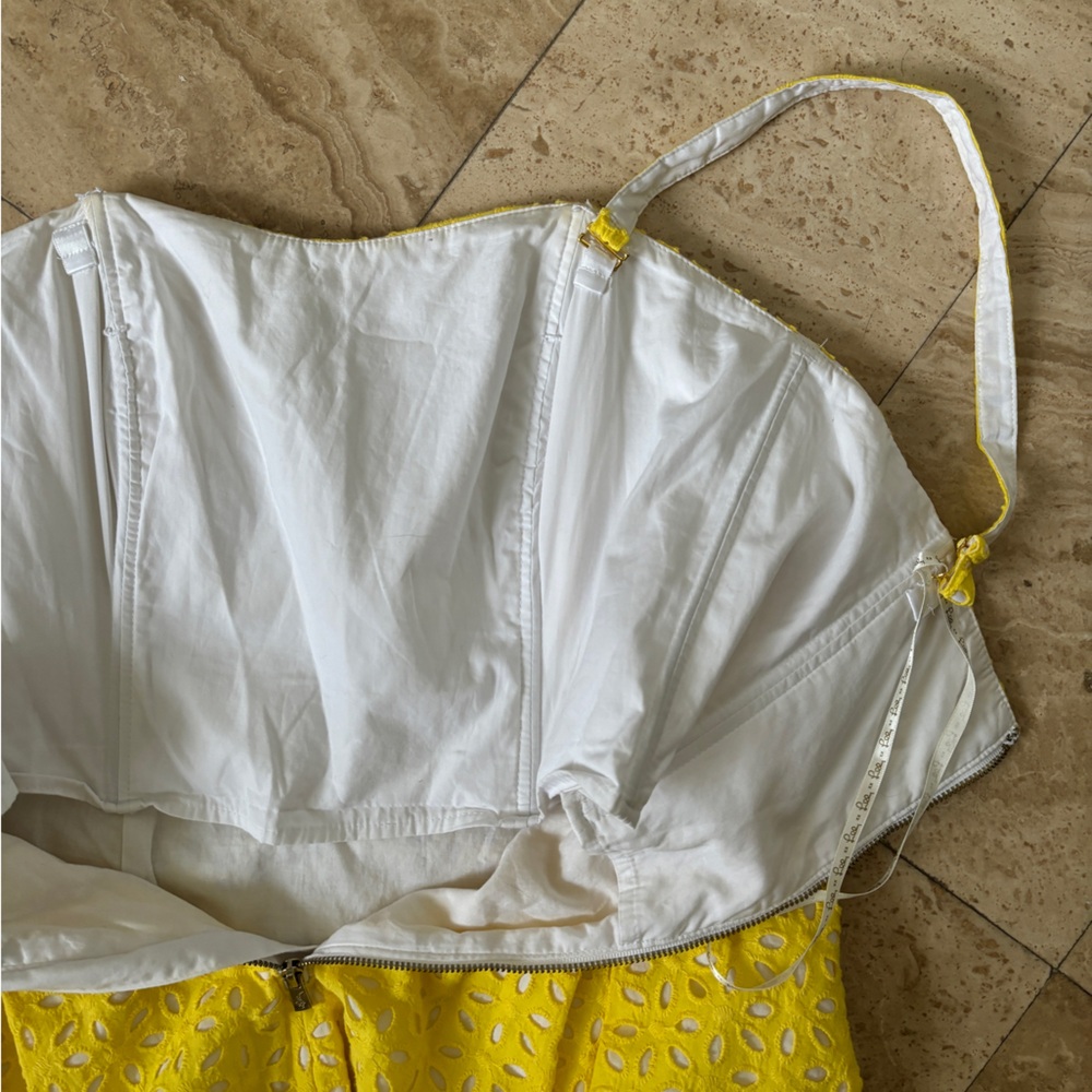 Lilly Pulitzer Blossom Dress | Pineapple Juice | Oval Flower Petal Eyelet - Picture 9 of 9